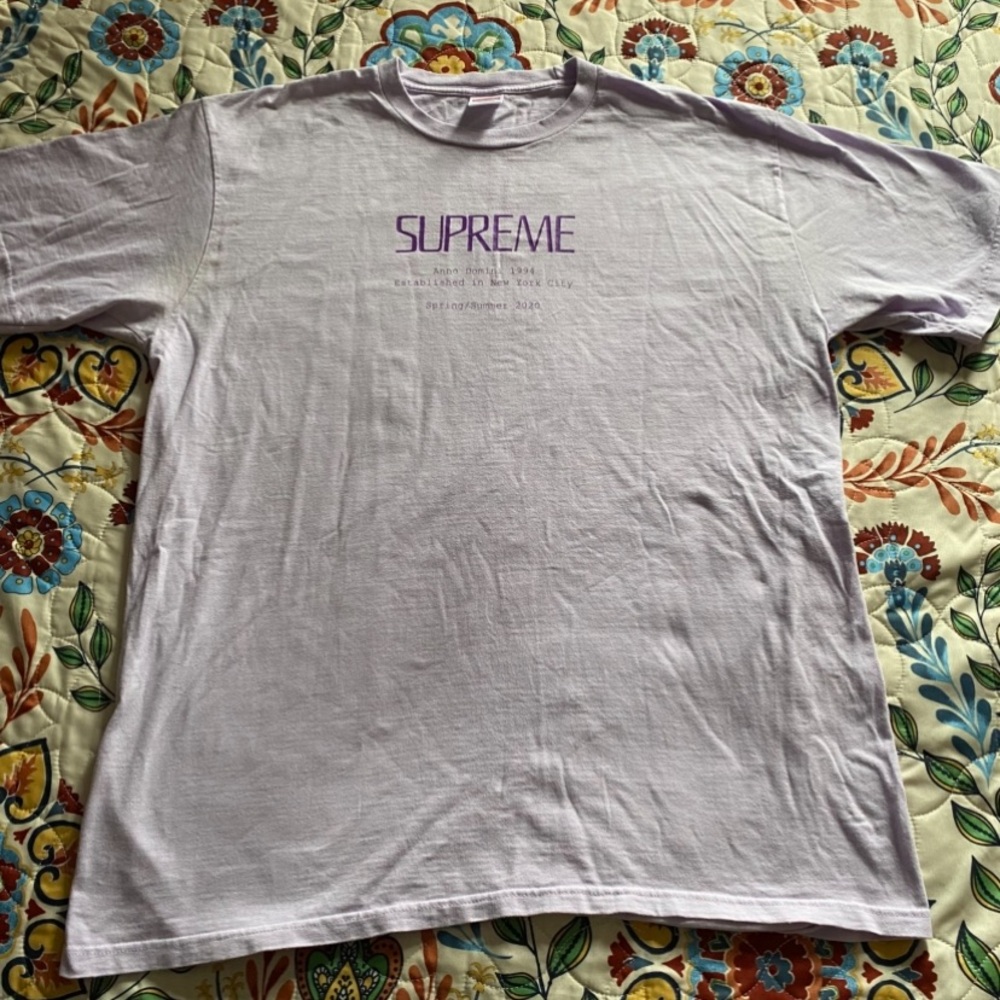 Supreme anno domini Purple Short Sleeve Tee